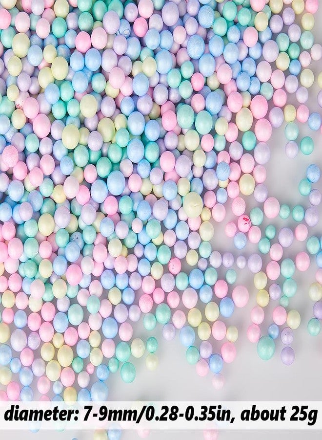SOFPLATE 25G 7mm to 10mm Assorted Color Foam Balls Small Foam Beads Polystyrene Colorful Filler Mini Small Round Ball Smooth Filling Bead for Art Vase Filler Bean Bag DIY Wedding Party Decorations - Image 2